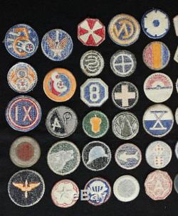 Vintage Lot Wwii U. S. Patches Militaires Army Air Force Plus De 100 Différents