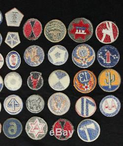 Vintage Lot Wwii U. S. Patches Militaires Army Air Force Plus De 100 Différents