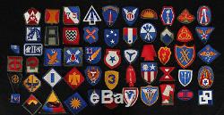 Vintage Lot Wwii U. S. Patches Militaires Army Air Force Plus De 100 Différents