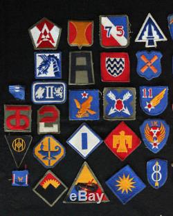 Vintage Lot Wwii U. S. Patches Militaires Army Air Force Plus De 100 Différents