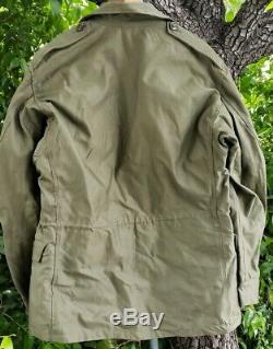 Vintage M-1943 Army Air Force Wwii Champ Veste 55-j-191-40 Sz36