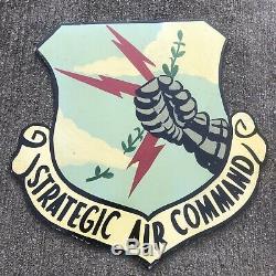 Vintage Strategic Air Command Main Signe Militaire Peint Air Force