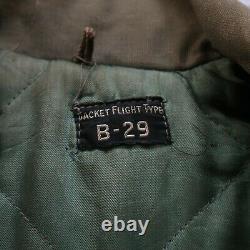 Vintage Type B-29 Flight Jacket Taille L XL Us Army Air Forces Od