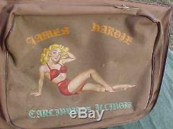 Vintage Us Army / Air Force B-4 Type Post Ww2 Pilotes Équipage Flyers Sac Nose Art