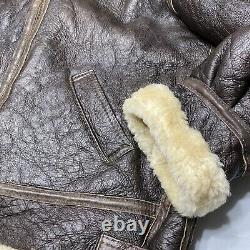 Vintage Us Army Air Force Flak Veste Calafate Aviation B-3 Type Grand Avec Capot