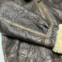 Vintage Us Army Air Force Flak Veste Calafate Aviation B-3 Type Grand Avec Capot