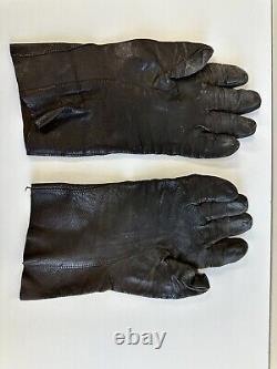 Vintage Us Army Force Aérienne Leather Fly Gloves Original