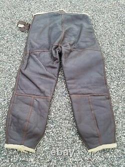 Vintage Ww2 1940s Us Army Air Forces B1 Shearling Flight Pants Pantalons Mensl