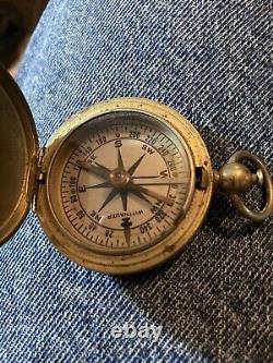 Vintage Ww2 Wittnauer Air Force Us Army Military Pocket Compass Travaux Originaux