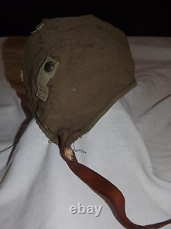 Vintage Wwii Type A-9 Force Aérienne Nous Taille De L'armée Petit Casque Volant Cap Hat