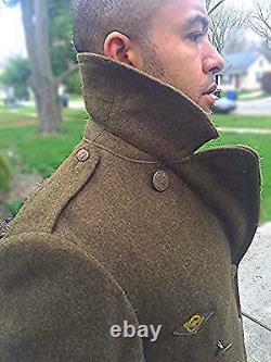 Vintage Wwii Us Wool Overcoat Military Army Air Corps Force 1942 Ww2 Uniforme 36r