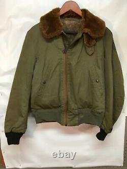 Vintage Wwii Usaaf Us Army Air Force Type B-15 Veste De Bombardier Volant De Vol