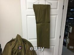 Vtg. 3 Pc. Wwii Us Army Air Force Od Tunic Jacket Avec Chemise Et Pantalons
