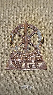 Vtg 40 'très Rare Israël Casquette Badge Hagana Idf Zahal Armée Hébreu