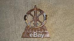 Vtg 40 'très Rare Israël Casquette Badge Hagana Idf Zahal Armée Hébreu