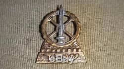 Vtg 40 'très Rare Israël Casquette Badge Hagana Idf Zahal Armée Hébreu