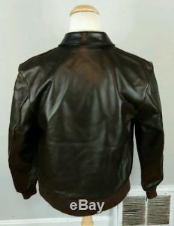 Vtg A2 Willis Geiger Bombardier En Cuir Flight Jacket Army Air Force A2 Taille 42