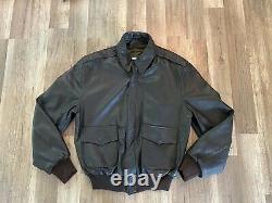 Vtg Military U. Army Air Force Leather Bomber Jacket Flyer’s Leather A-2 42