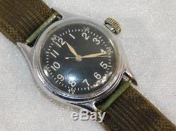 Vtg Wwii Us Air Force Hack Bulova 17j Pilot Montre-bracelet