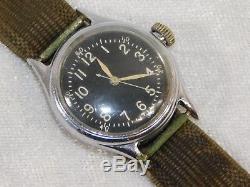 Vtg Wwii Us Air Force Hack Bulova 17j Pilot Montre-bracelet