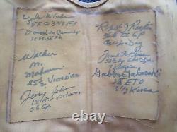 WW2 1943 Armée de l'Air Force B-4 Maywest 56e chasseur Mahurin Gabreski Rankin signé