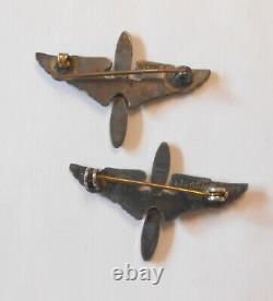 WW2 28e Division de l'Armée de l'Air de l'Armée Américaine - Tunique de Pilote avec 3 Ailes en Argent Sterling.