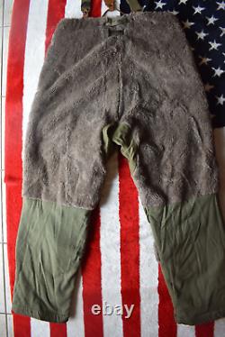 WW2 WWll US Army Air Force Type A-10 Pantalons en laine d'alpaga avec bretelles, taille 42