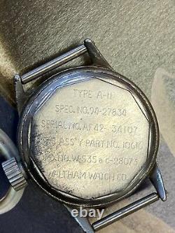Waltham 6/0 Military A-11 Us Army Air Force Ww2 1940's Vintage Watch