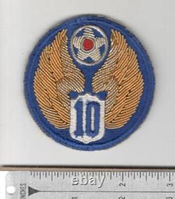 Ww 2 Us Army 10th Air Force Gemsco Bullion Patch Inv# N525