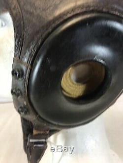 Ww II Us Army Air Force En Cuir A-11 Vol Casque, Googles Et Head Set B-25