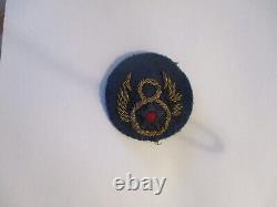 Ww11 Usaaf 8th Sir Force Patch Bullion U. S. Army Air Force Epaule Insigina