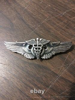 Ww2 Armée Américaine Chirurgien De Vol Ailes À Deux Pièces Sterling Entièrement Dimensionné