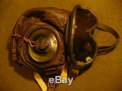 Ww2 Armée Us Air Force Modèle A-11 Casque Volant, Jeu Radiohead Et B-8 Lunettes