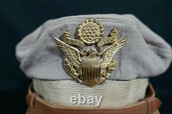 Ww2 Armée Usaaf Officiers De La Force Aérienne Visor Hat Crusher Bancroft Voleur Khaki Vg