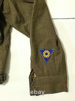 Ww2 Army Air Force Aviation Transport Ike Veste, Chemise Et Pantalon Uniforme 1944