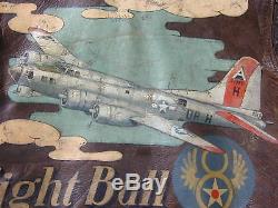 Ww2 Dubow A-2 Retour Peinture 8e Armée De L'air Américaine Eight Ball Flight Veste En Cuir