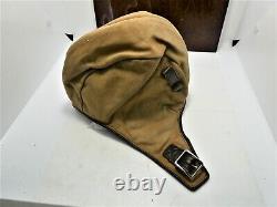 Ww2 Era Us Army Air Force C-9 Chamois Cloth Casque Volant Moyen