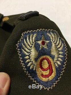 Ww2 L'armée Américaine 9ème Officiers De L'aviation Usaaf Médailles De Vareuse Fourragère De 38s