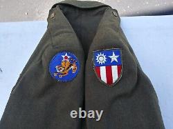 Ww2 L'armée Des États-unis Inscrit Tunique Masculin Cbi 14th Air Force Taille 39r