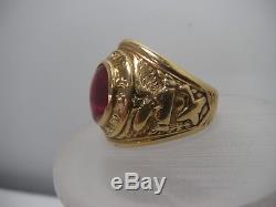Ww2 Millésime Us Army Air Forces Pilote 10k Gold Ring Taille 11