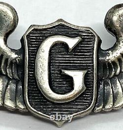 Ww2 Sterling Us Army Air Forces G Clider Pilots Pin Wings Insigne 3 X 0.7/8