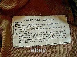Ww2 Us 2d Army Air Force M1943 Ike Jacket Tunic Avec Patch & Pins. Sz 34s. Orig