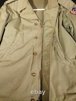 Ww2 Us Aaf 8th Army Air Force Sergent M41 Field Jacket 34r'talon' Zipper Fine