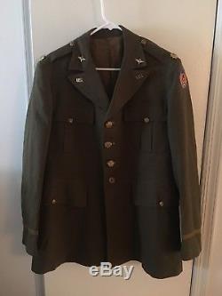 Ww2 Us Armée De L'air 8e Officier De L'armée De L'air Choclate Jacket Rare Size 44