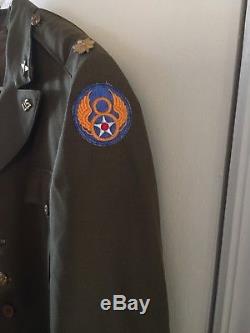 Ww2 Us Armée De L'air 8e Officier De L'armée De L'air Choclate Jacket Rare Size 44