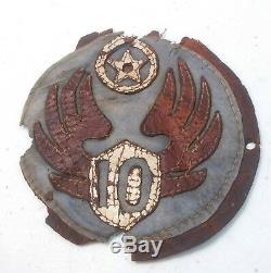 Ww2 Us Army Air Force Aaf 10 Cuir Patch Pour Bomber Jacket Fighter Cbi