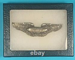Ww2, Us Army Air Force, Air Ship Pilot Wing, Kinney, 3 Pinback, Exc. + Cond