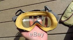 Ww2 Us Army Air Force B-8 Lunettes De Vol Volantes Complet Avec Lentilles N ° 1065