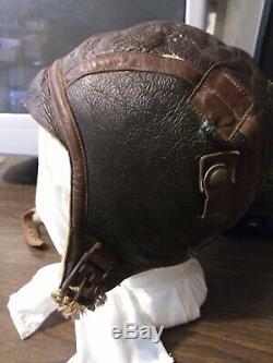 Ww2 Us Army Air Force De B-6 Petit Hiver En Cuir Vol Casque