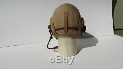 Ww2 Us Army Air Force Military An-h-15 Casque De Vol Large Wired